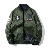 Aircraft Logo Two-Sided Flight Jacket Loose plus Size Casual Men's Clothing B05Men Bomber Jacket