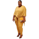 Women Plus Size Co-Ords Loose Fashion Casual Two-Piece Set