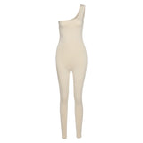 Summer Fashion Sexy off-the-Shoulder Hip Raise Skinny Sports Jumpsuit