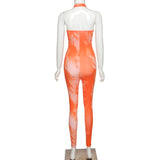 Spring New Women's Clothing Sexy Lace-up Low-Cut Tight-Fitting Jumpsuit