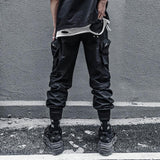 Men's plus Size Retro Sports Hip-Hop Ankle-Tied Pants Street Trend Multi-Pocket Cargo Pants Men Pants