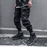 Men's plus Size Retro Sports Hip-Hop Ankle-Tied Pants Street Trend Multi-Pocket Cargo Pants Men Pants
