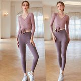 Moisture Wicking Shirts Fitness Suit Women's Quick-Drying Tights Autumn Sports Suit Yoga Clothes