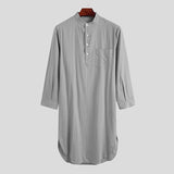 Mens Thobes Muslim Men's Nightgown Robe