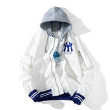 New York NYC Varsity Jacket Embroidered Stand Collar Jacket Baseball Uniform