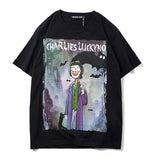 Charlie Luciano T Shirt Dark Fairy Tale Series Clown Pure Cotton Loose Couple