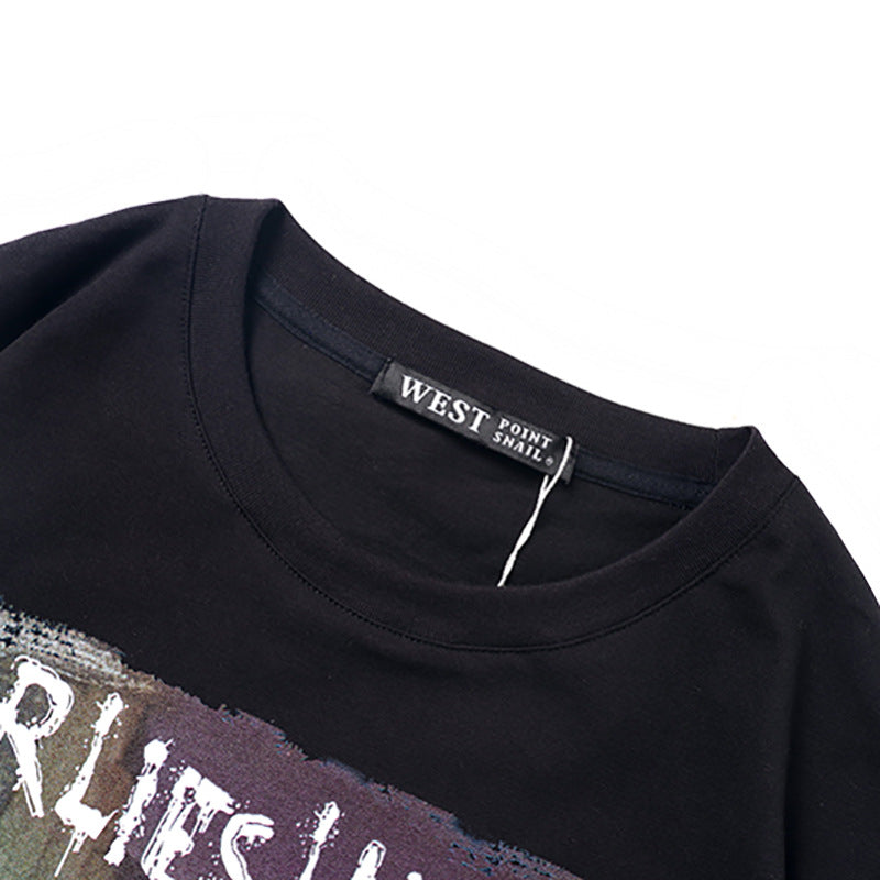 Charlie Luciano T Shirt Dark Fairy Tale Series Clown Pure Cotton Loose Couple