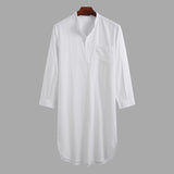 Mens Thobes Muslim Men's Nightgown Robe
