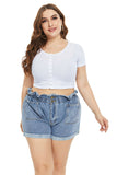 Women Plus Size Jeans Fashion Casual Denim Shorts