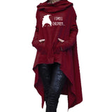 Halloween Costumes Autumn and Winter Halloween Amuck Printed Hooded Mid-Length Sweatshirt Skirt