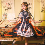 Gothic Lolita Harajuku Style Clothing Beast Fight Op Retro Chinese Style Element Lolita Small Skirt