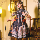Gothic Lolita Harajuku Style Clothing Beast Fight Op Retro Chinese Style Element Lolita Small Skirt