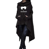 Halloween Costumes Autumn and Winter Halloween Amuck Printed Hooded Mid-Length Sweatshirt Skirt