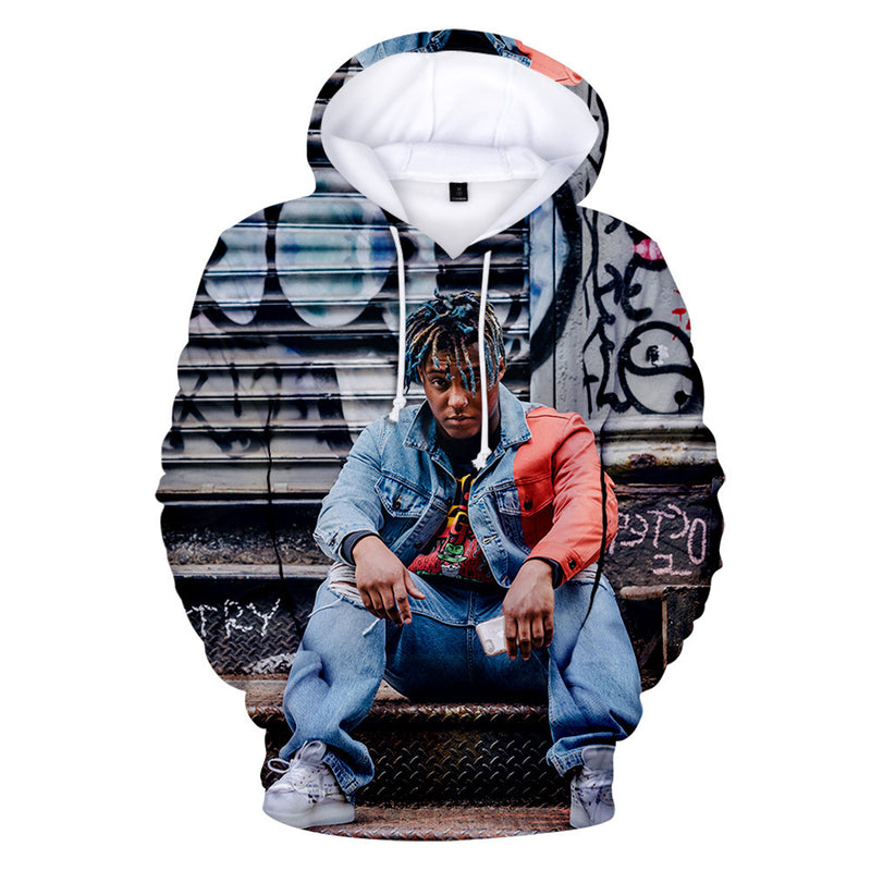 Juice WRLD in Loving Memory Hoodie Rapper Juice WRLD Casual 3D Printed Hood Sweatshirt