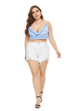 Women Plus Size Denim Shorts Denim Casual Shorts