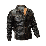 Tactics Style Men Outdoor Windproof Coat Men Casual Jacket Pu Leather Jacket Coat