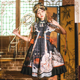 Gothic Lolita Harajuku Style Clothing Beast Fight Op Retro Chinese Style Element Lolita Small Skirt