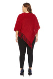 Women Plus Size Tops Hairy Ball Cape Sweater