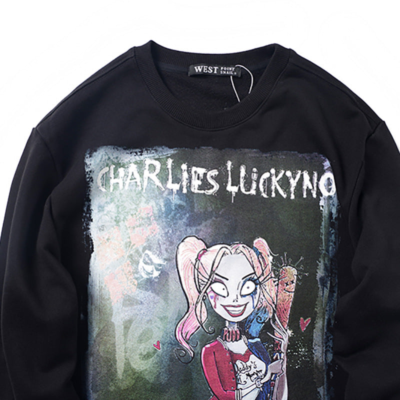 Charlie Luciano Hoodie Marvel Collection Clown Women'S Sweater Cotton Loose