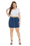 Women Plus Size Denim Dresses Loose Denim A- Line Skirt Women
