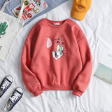 Tom and Jerry Hoodie Long Sleeve Crew Neck Sweater Men's Casual