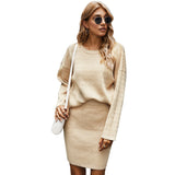 Beth Dutton Outfits Winter Minimalist Solid Color Sweater Suit for Women