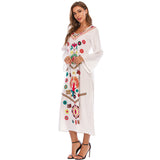Beth Dutton Bohemian Dress Winter Autumn Midi Dresses Printed Dress