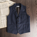 Tuxedo Vests Autumn and Winter Vest Men's Suit Collar Vest Slim Vest