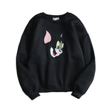 Tom and Jerry Hoodie Long Sleeve Crew Neck Sweater Men's Casual