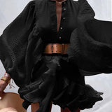 Women Bohemian Dress Women's Lantern Waist Dress