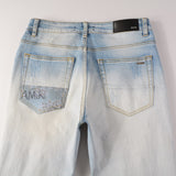Amiri Jeans Casual Hip Hop Wash Splash-Ink Painted Slim Jeans Casual Fashionable 860