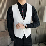 Tuxedo Vests Suit Vest Spring and Autumn Thin Casual Handsome Men's Suit Vest