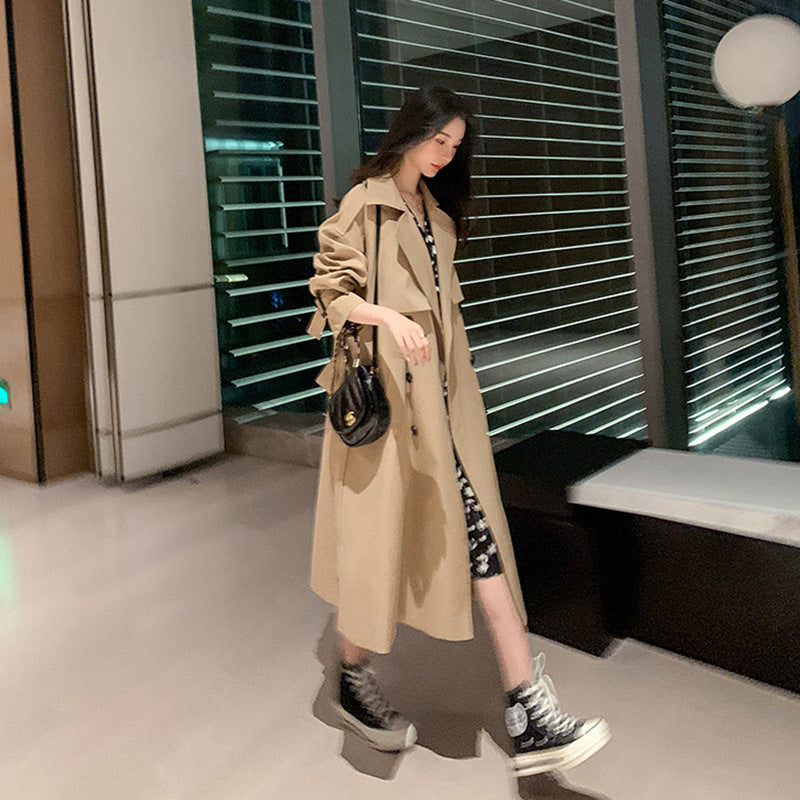 Beth Dutton Outfits Windbreaker Women's Mid-Length Small Workwear Thin Autumn Wear Coat