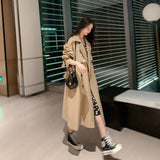 Beth Dutton Outfits Windbreaker Women's Mid-Length Small Workwear Thin Autumn Wear Coat