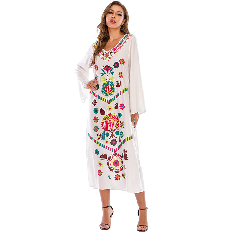 Women Plus Size Dresses Bohemian Maxi Dress Printed Dress