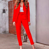 Women Blazar Pants Suit Autumn and Winter Women's Jacket Casual Fashion
