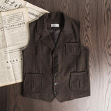 Tuxedo Vests Autumn and Winter Vest Men's Suit Collar Vest Slim Vest