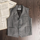 Tuxedo Vests Autumn and Winter Vest Men's Suit Collar Vest Slim Vest