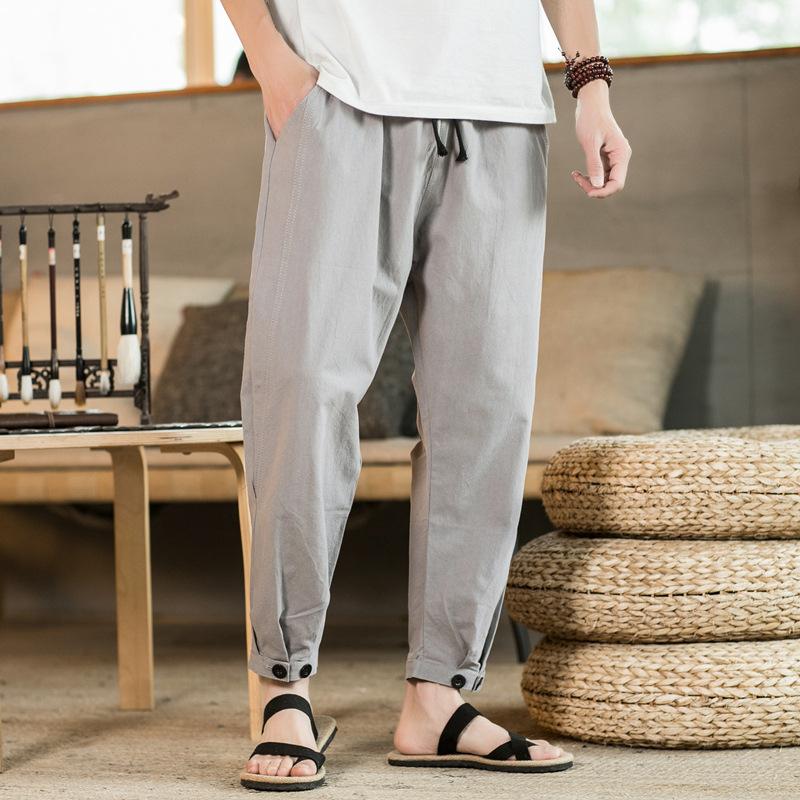 Linen Pants Straight Leg Pants Men's Pants Straight Casual