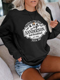 Halloween Costumes Fall/Winter Sanderson Printed Crew Neck Sweatshirt Women