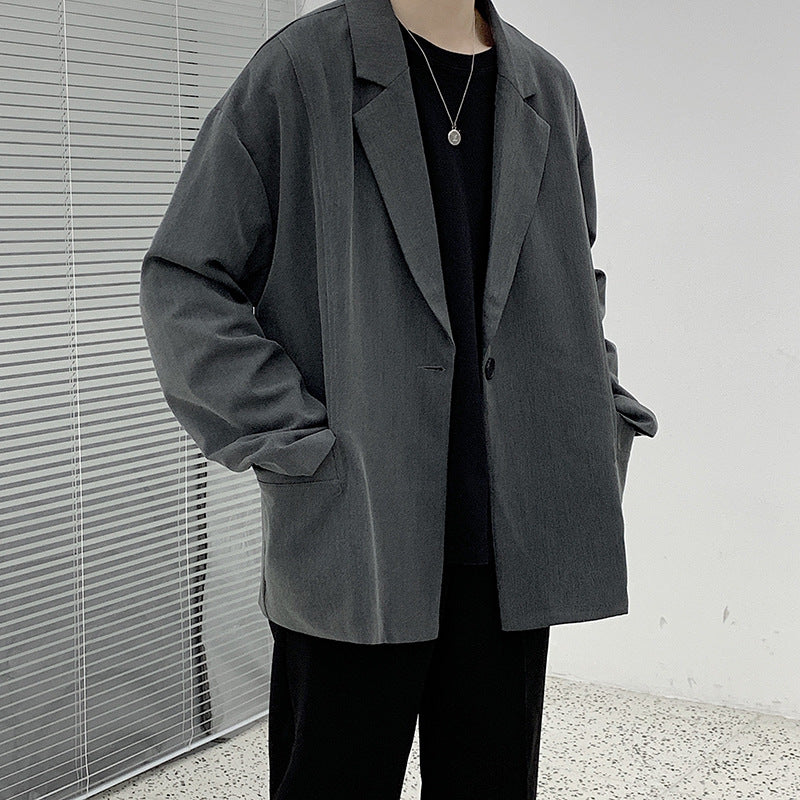 Seersucker Suit Casual Loose Jacket