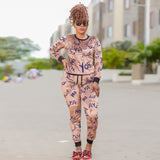 Women Plus Size Co-Ords Autumn Letter Printing Fashion Casual Two-Piece Suit