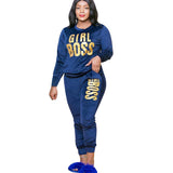 Women Plus Size Co-Ords Letter Printing Fashion Casual Two-Piece Suit Women