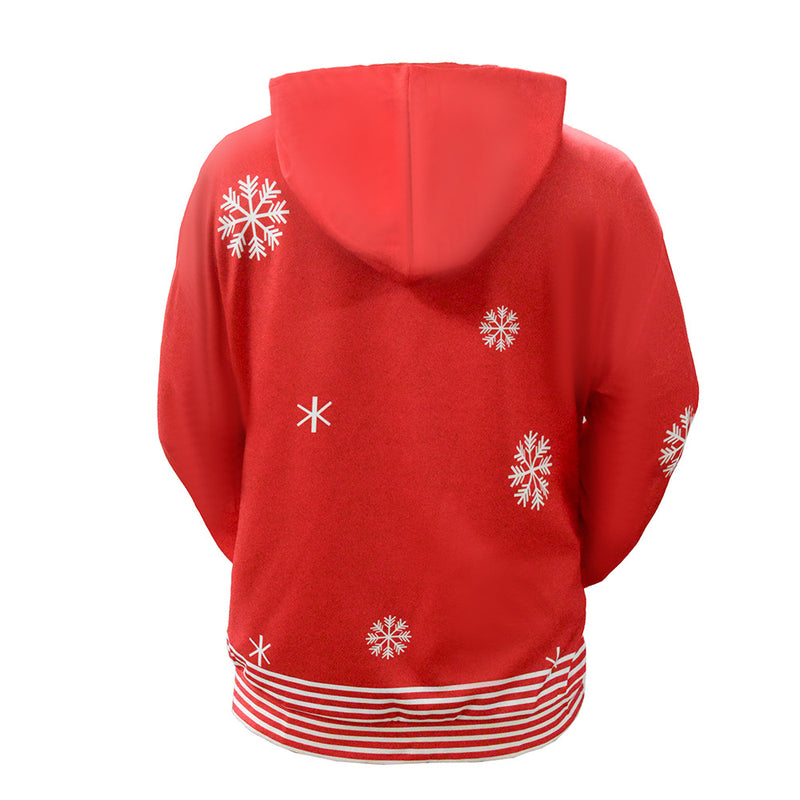 Ugly Christmas Sweater Snowman 3D Digital Printing Couple Long Sleeve Sweater Loose Casual Pullover