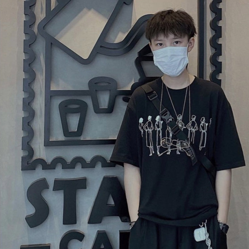 Cavempt Ce Life Cav @ Empt 20ss Spring/Summer round Neck Cotton Duplex Printing Men and Women Short Sleeve