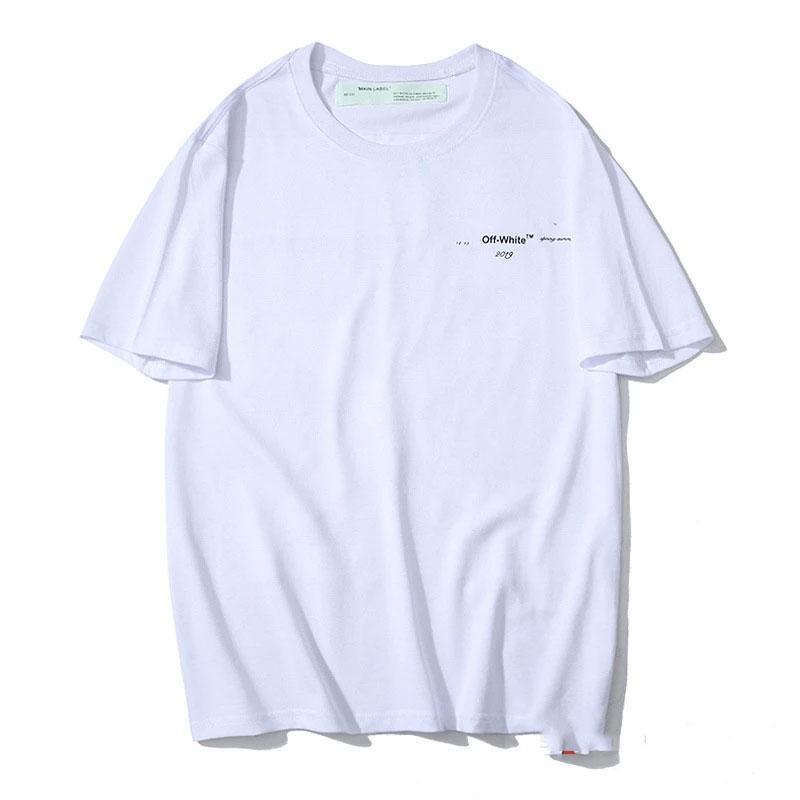 Off White T Shirt Arrow Short Sleeve Tshirt Plus Size Casual Fashionable Coat Top Owt Men's Clothing