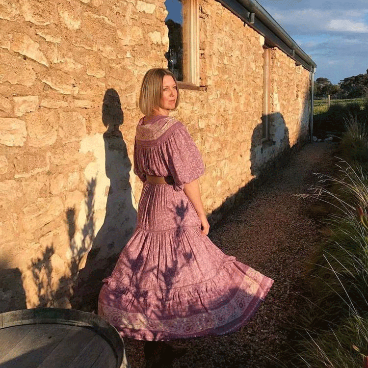 Beth Dutton Bohemian Dress Winter Autumn Midi Dresses Hollow out Large Swing Elastic Waist Dress