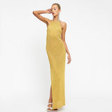 Women Summer Dresses Midi Dress  Summer Women's Sexy Backless Beach Dress