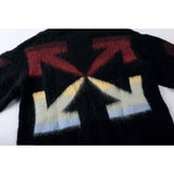 Off White Sweater Autumn Winter Bottoming Sweater OW Arrow Print Sweater Owt