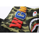 Shark Print Hoodie Autumn and Winter Men's Cotton Hooded Sweater Fleece Jacket